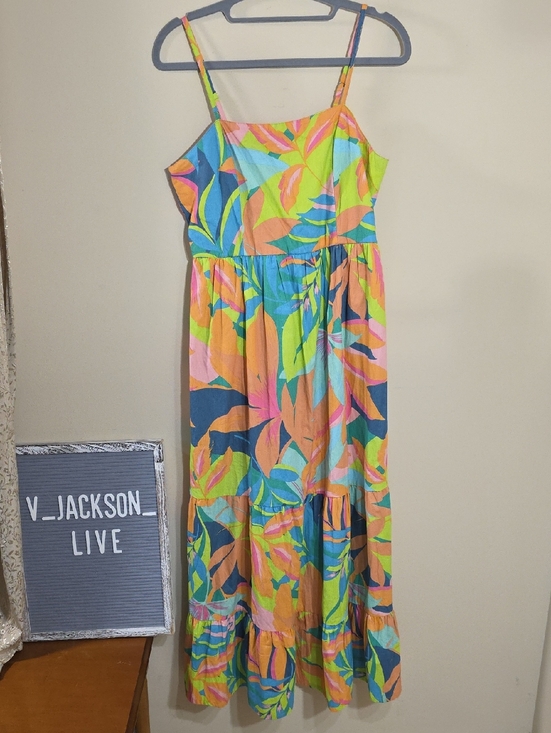 Sincerly Jules Dresses & Skirts - Sincerely Jules Tropical Print Smocked Back Midi Dress